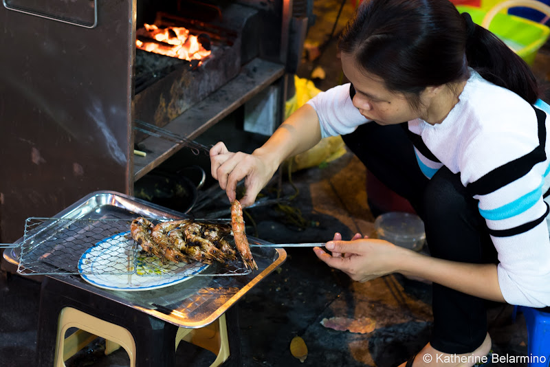 Grilled Shrimp Seafood Traditional Vietnamese Food