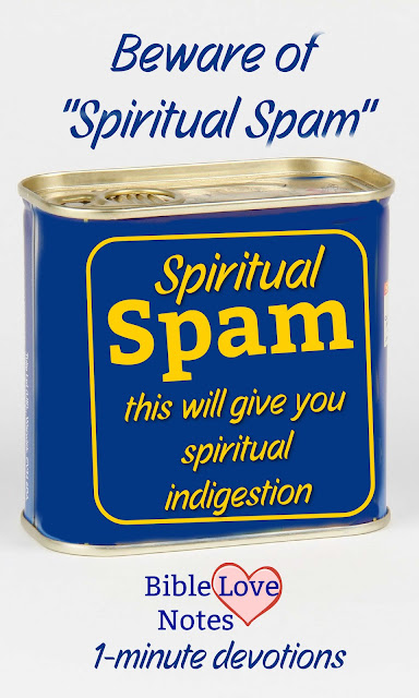 There's nothing wrong with spam unless it's on the internet or part of Christian teaching. This 1-minute devotion explains.