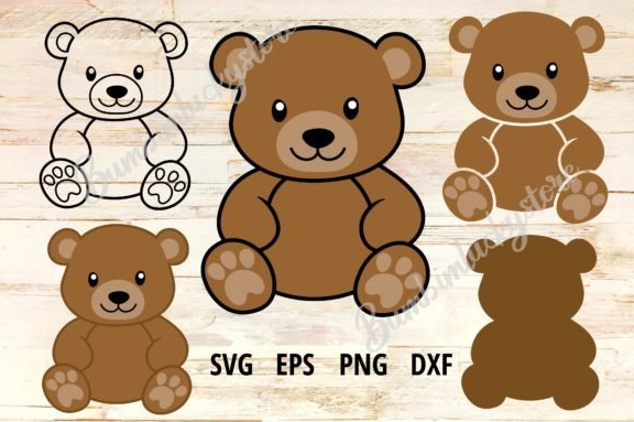Teddy Bear SVG Cut File Free