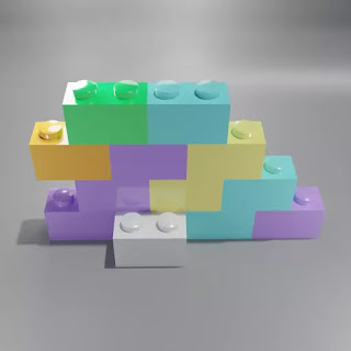 3D Plastic Lego Brick Rendering 3