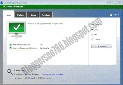 misrosoft security essentials Pc ,Window 7 & Xp 