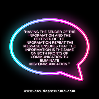 Having the sender of the information and the receiver of the information repeating the message ensures that the information is the same on both fronts of communication to eliminate miscommunication. #sender #receiver #miscommunication #communication