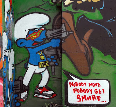 smurf graffiti, graffiti cartoon