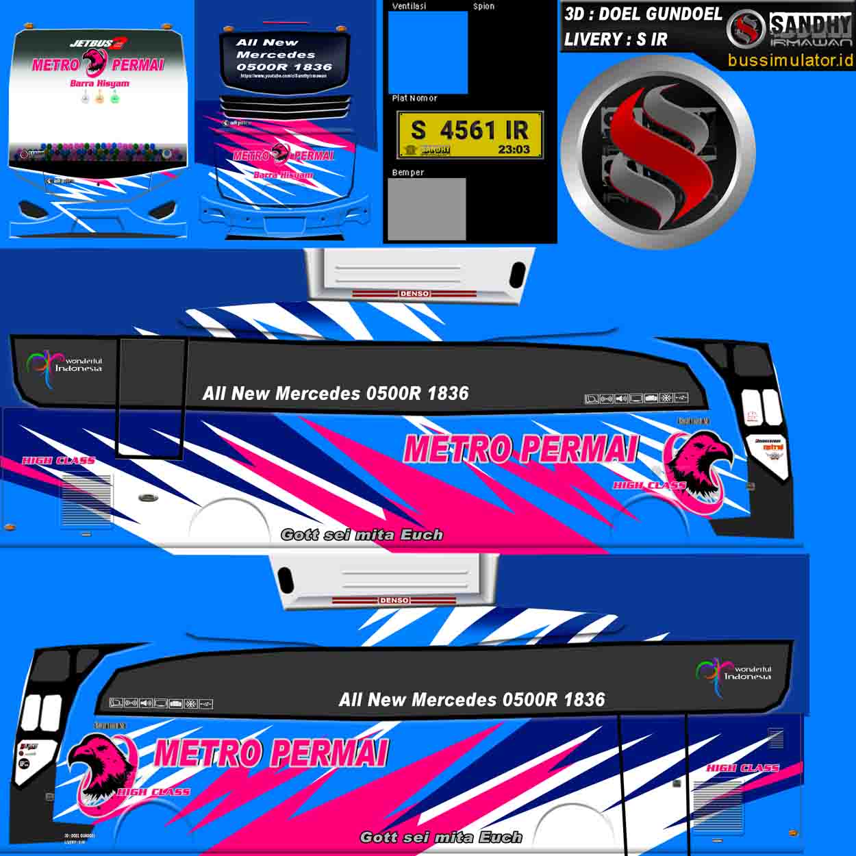 livery bussid hd metro permai