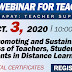 FREE Webinar for Teachers (OCT. 3 - 10AM) register here