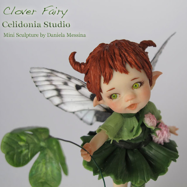 Clover Fairy miniature doll