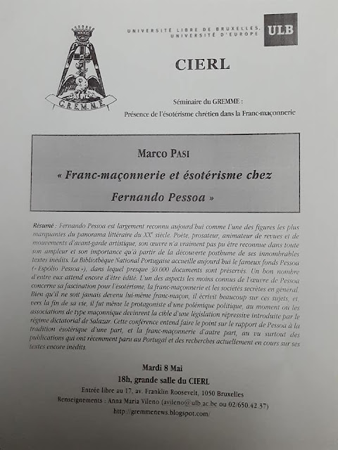 Marco Pasi | Franc-maçonnerie et ésotérisme chez Fernando Pessoa | CIERL