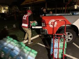FEMA worker delivering emergency supplies ahead of hurricane season.