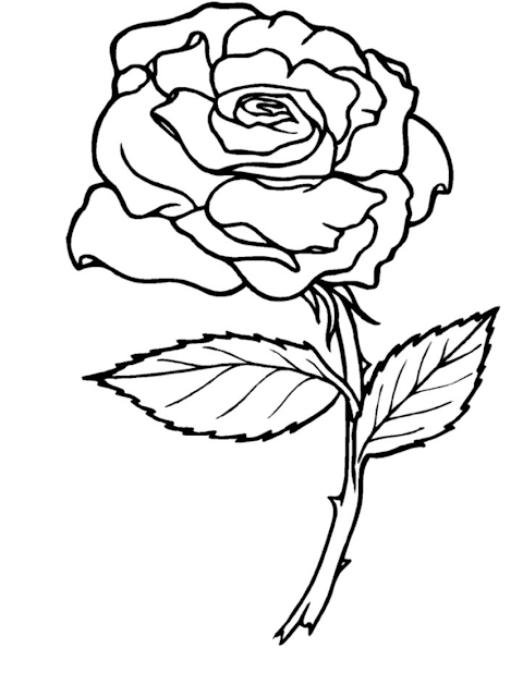 rose à colorier en ligne