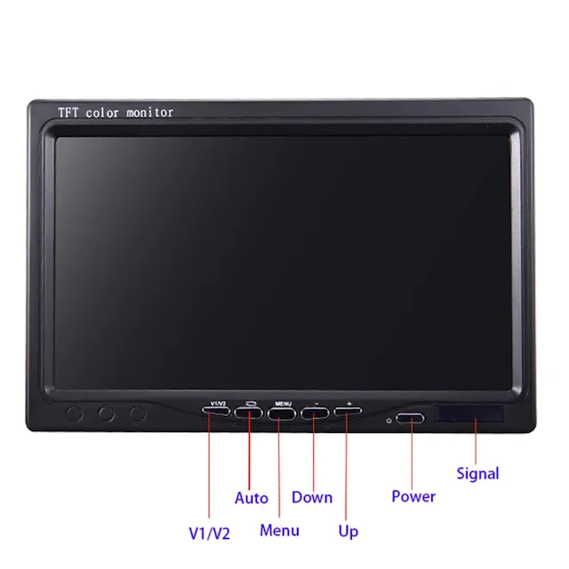 7 inch Car Display AV Car Monitor Portable Display support PAL / NTSC Video Input With Car Camera Driving recorder Car player