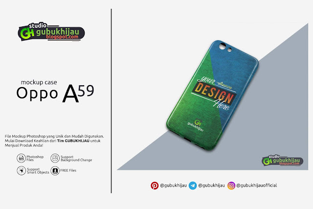 Mockup Custom Case Oppo A59 by gubukhijau