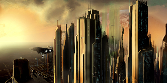 Breathtaking Future City Concept Art 