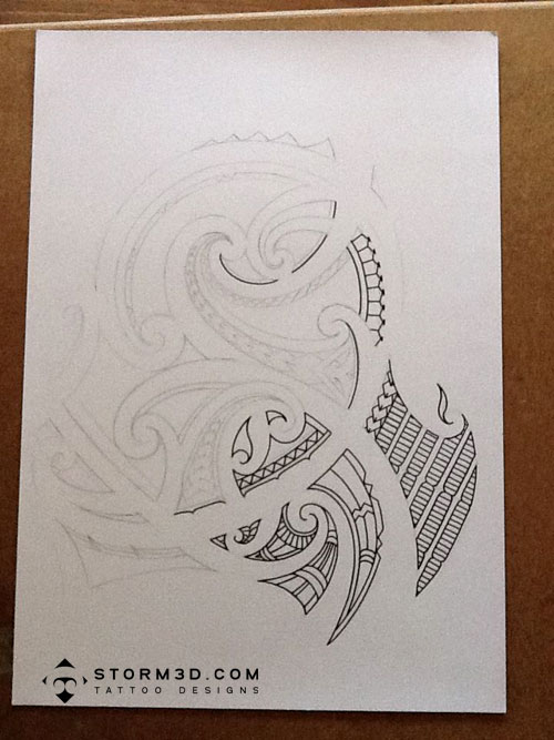 Below are a few pictures of the tattoo design in progress
