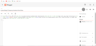 Cara Memasang Posisi / Lokasi pada Google Maps kedalam Posting Blog (Website)