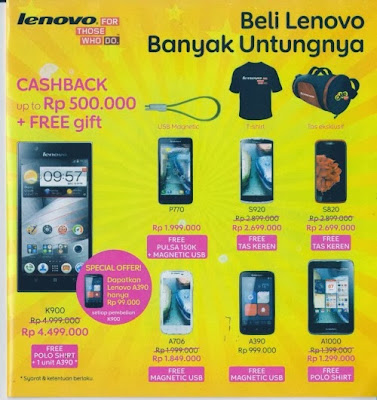 Harga Smartphone Lenovo di Indocomtech 2013