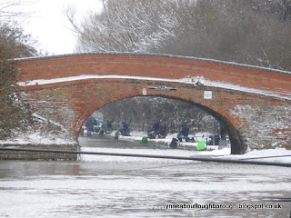 Fishermen through the canal bridge Loughborough