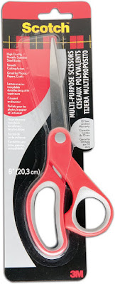 Scotch Scissors, 8" Multi-Purpose Scissors, Stainless Steel, 1 Pair, Red