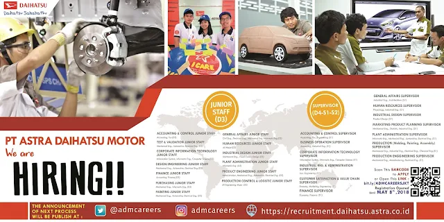 Hasil gambar untuk loker astra daihatsu motor