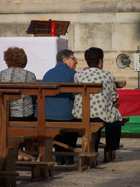 Messe en plein air à Matera