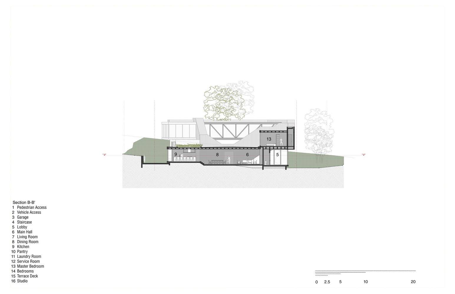 Rojkind Arquitectos construye una casa con forma de serpiente sobre un jardín central