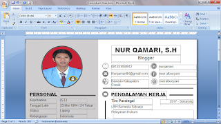 Membuat Curriculum Vitae dengan Word