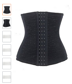 Waist Training Genluna Women's Elasticity Steel Boned Lace Decorate Underbust Waist Diet Corset