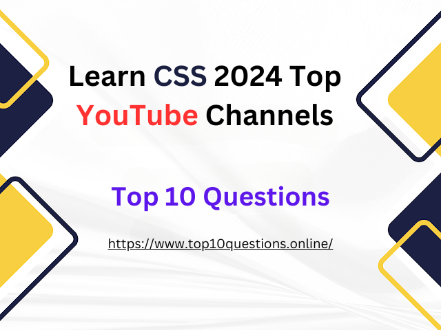 Learn CSS 2024 Top YouTube Channels