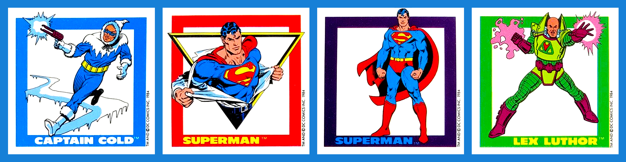 1984 Superman Hot Cocoa Mix : Super Powers Stickers