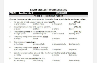 STD 10 ENGLISH WORKBOOK WHOLE SYLLABUS