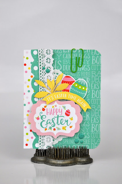 Easter card with Jen Gallacher from www.jengallacher.com. #easter #card #eastercard #echoparkpaper