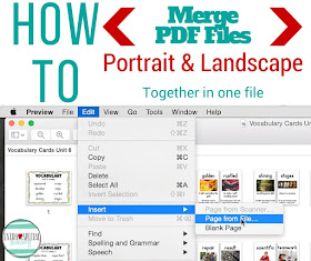 How to merge portrait and landscape PDF files on a Mac