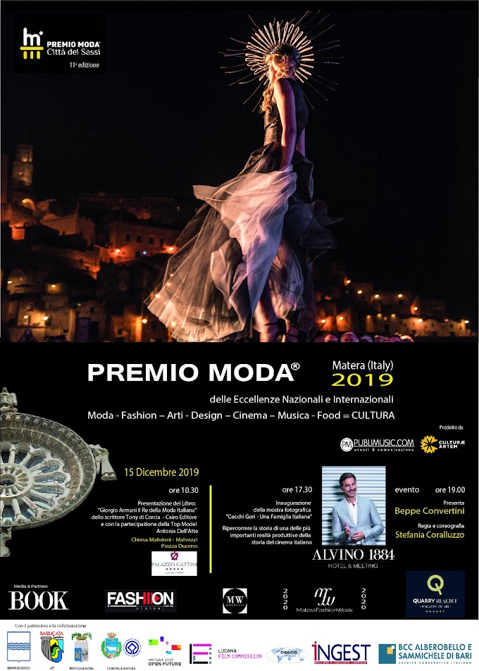 A Matera il Premio Moda 2019 'Città dei Sassi'