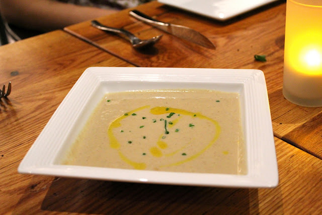 Jerusalem artichoke soup at Catalyst, Cambridge, Mass.