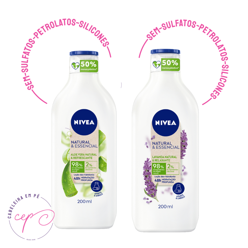 Hidratantes Corporais Aloe Vera e Lavanda Natural e Essencial - Nivea