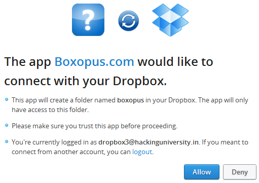 boxopus dropbox permission