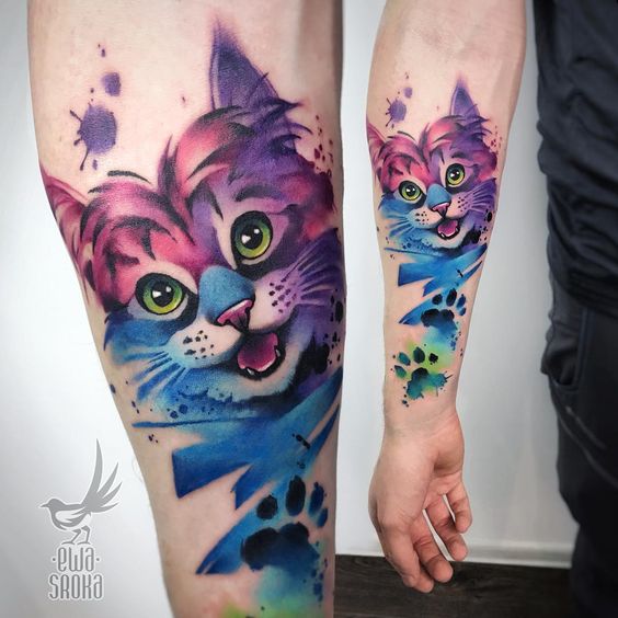 Tatuagem aquarela