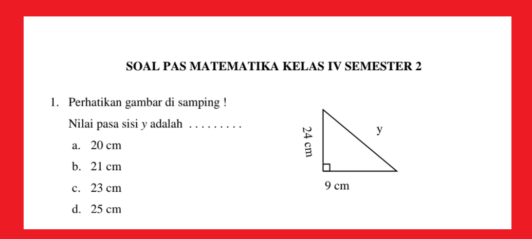 Soal Jawaban Pat Matematika Kelas 4 Semester 2 Tahun 2021 Beragam Informasi