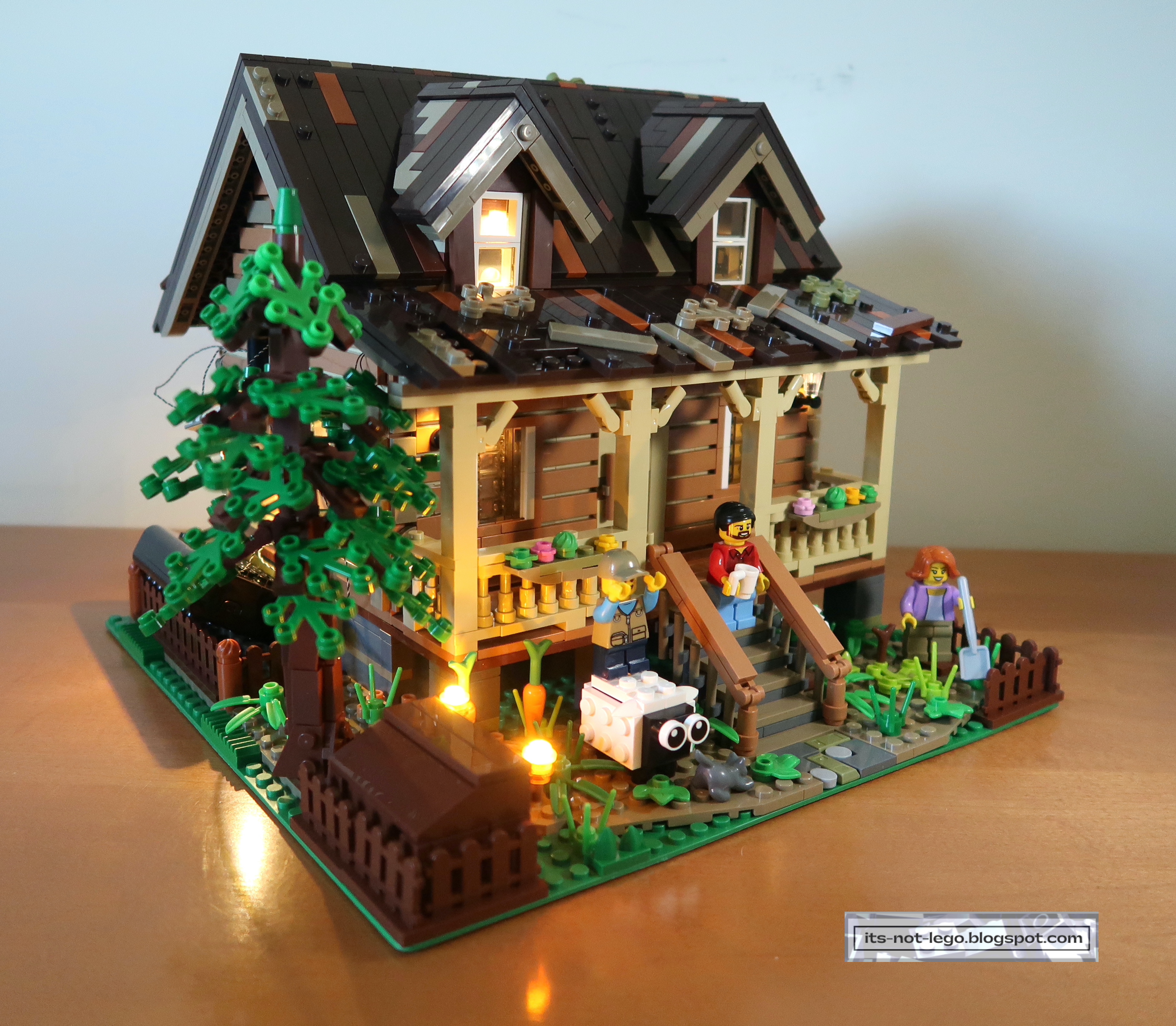 It's Not Lego: Funwhole Wood Cabin Building Set Review FH-9001