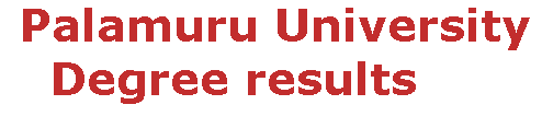 Palamuru University Degree Results 2013