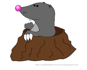 funny cartoon mole clip art for teaching english
