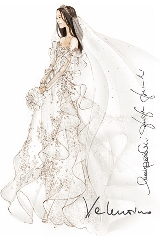 kate middleton wedding gown sketches. kate middleton wedding dress