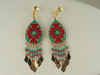 http://www.thecliponearringstore.com/go-tribal-red-and-turquoise-beaded-clip-on-earrings.html