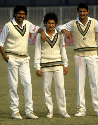 A young Sacin during his debut series in Pakistan