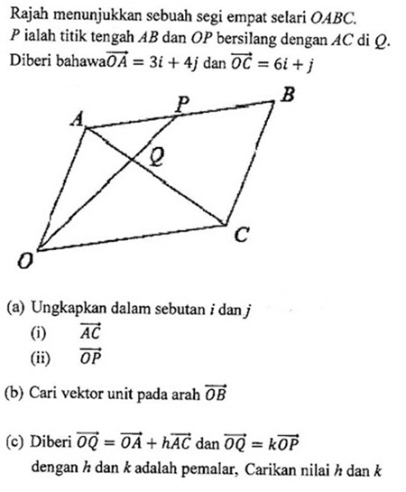 Soalan Vektor Matematik Tambahan - Selangor q