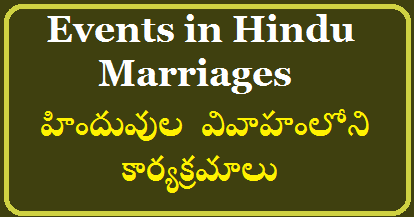 Events in Hindu Marriage