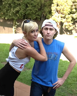 Miley Cyrus with her boyfriend