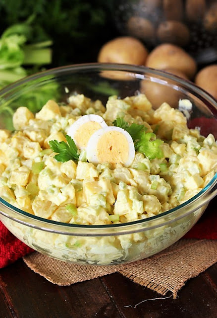 Bowl of Classic Potato Salad with Eggs Image