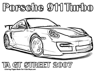 Cars COloring Pages,Porsche 911 TA GT Street 2007 Coloring Pages