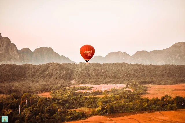 Vuelo en globo en Vang Vieng, Laos