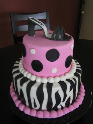 Zebra Birthday Cake on Top Of The Tier Cake Shop  Zebra Print Bridal Shower Cake With Shoe